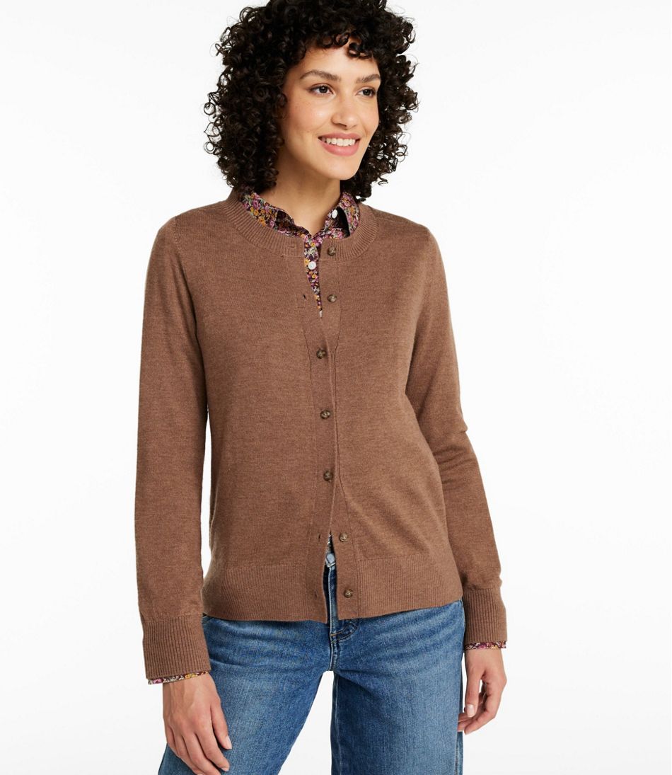 L.L.BeanWomen's Essential Merino Wool Sweater, Cardigan
