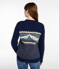 L.L.BeanWomen's Bean's Classic Ragg Wool Crewneck Intarsia Sweater
