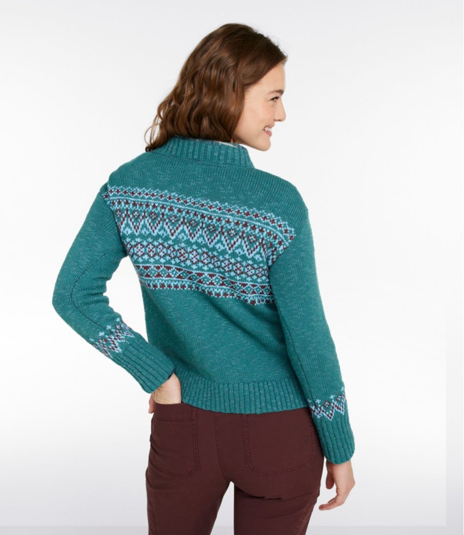L.L.BeanWomen's Cotton Ragg Sweater, Crewneck Fair Isle