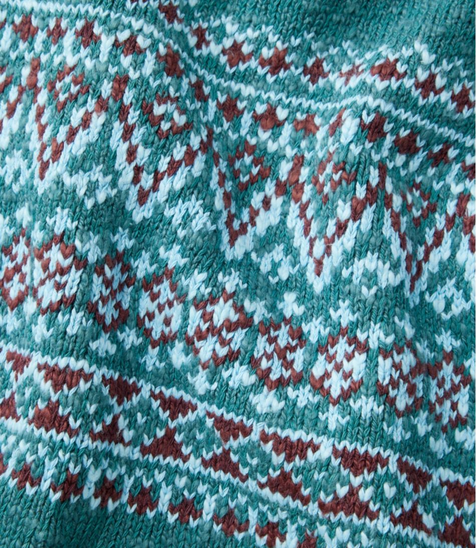 L.L.BeanWomen's Cotton Ragg Sweater, Crewneck Fair Isle