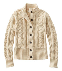 L.L.BeanWomen's Signature Cotton Fisherman Sweater, Short Cardigan