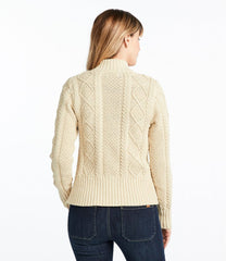 L.L.BeanWomen's Signature Cotton Fisherman Sweater, Short Cardigan