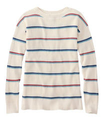 L.L.BeanWomen's Sunwashed Waffle Sweater, Pullover Stripe