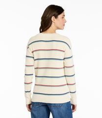 L.L.BeanWomen's Sunwashed Waffle Sweater, Pullover Stripe