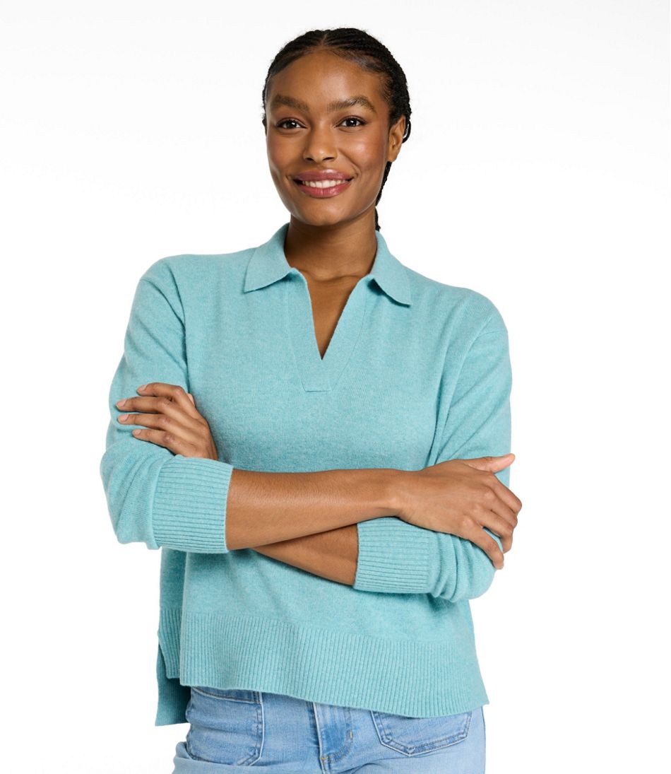 L.L.BeanWomen's Classic Cashmere Sweater, Relaxed Polo