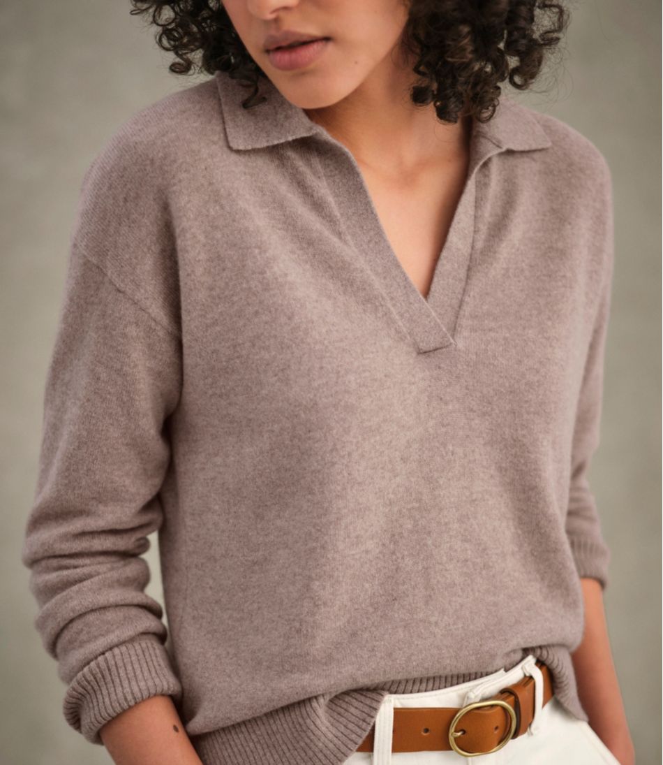 L.L.BeanWomen's Classic Cashmere Sweater, Relaxed Polo