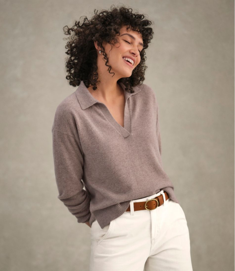 L.L.BeanWomen's Classic Cashmere Sweater, Relaxed Polo