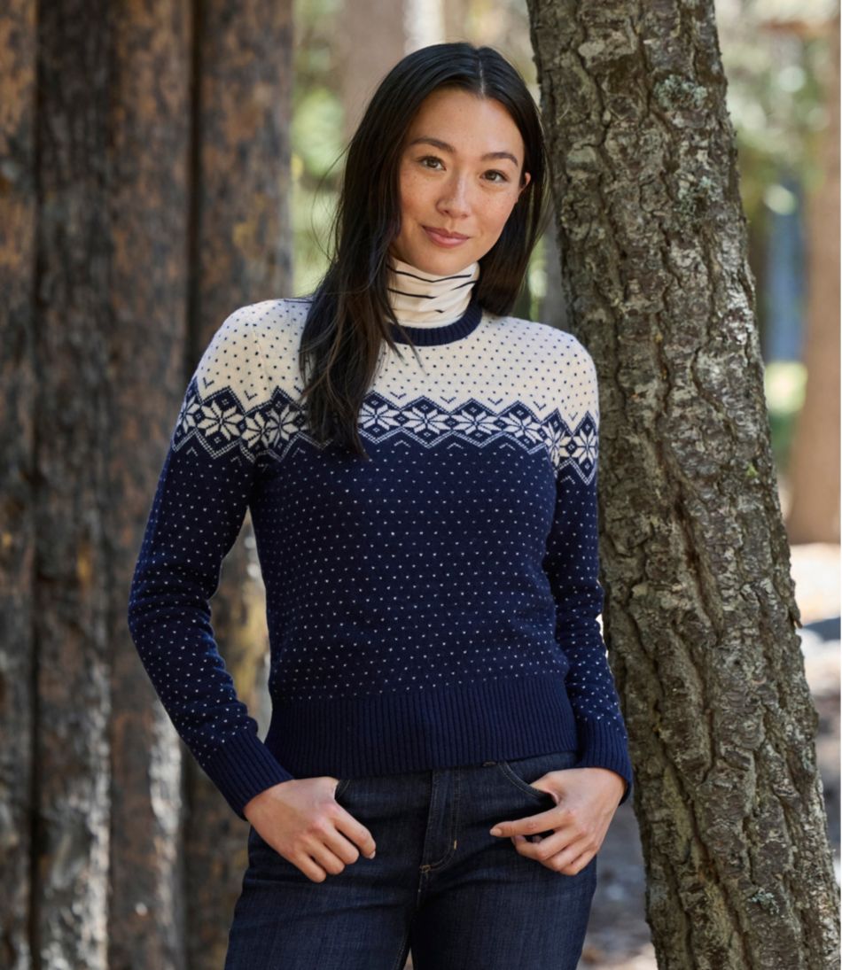 L.L.BeanWomen's Signature Camp Merino Wool Sweater, Pullover Novelty