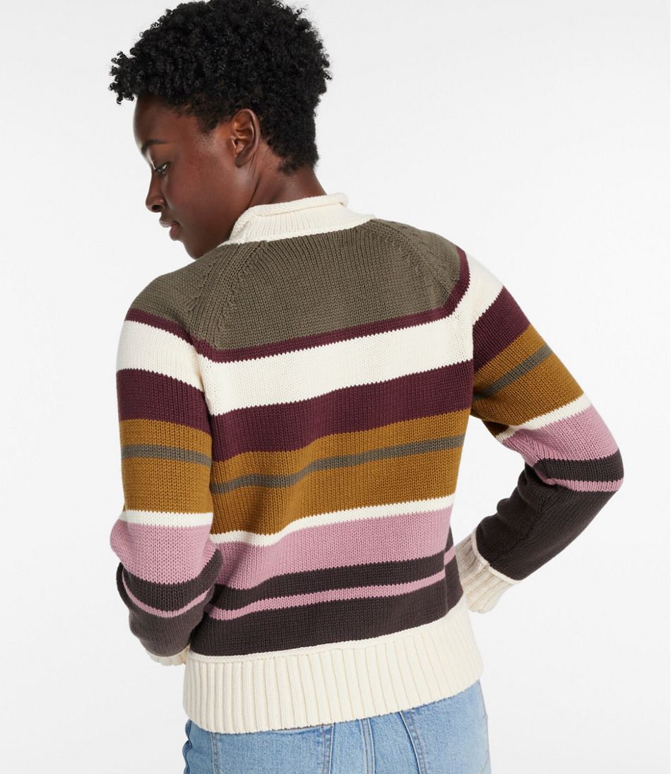 L.L.BeanWomen's Signature Original Cotton Sweater, Rollneck Stripe
