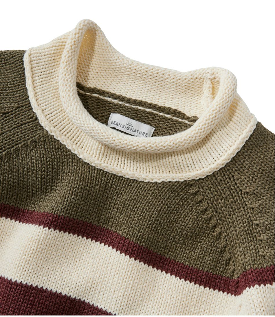 L.L.BeanWomen's Signature Original Cotton Sweater, Rollneck Stripe