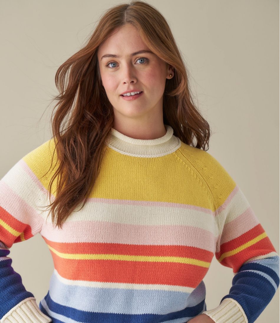 L.L.BeanWomen's Signature Original Cotton Sweater, Rollneck Stripe