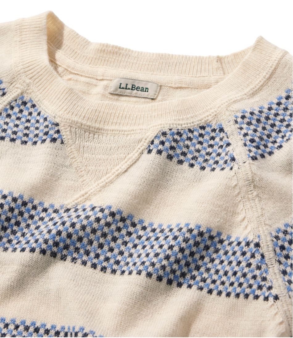 L.L.BeanWomen's Organic Cotton Slub Sweater, Crewneck Stripe