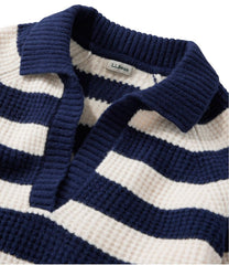 L.L.BeanWomen's SuperSoft Waffle Sweater, Polo Stripe