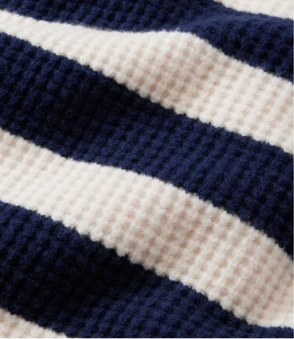 L.L.BeanWomen's SuperSoft Waffle Sweater, Polo Stripe