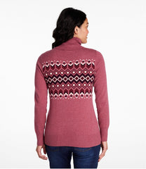 L.L.BeanWomen's Cotton/Cashmere Sweater, Turtleneck Intarsia
