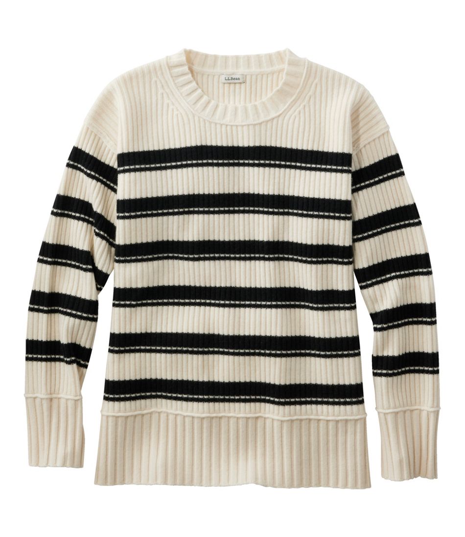 L.L.BeanWomen's Heritage Heirloom Wool/Cashmere Sweater, Crewneck Stripe