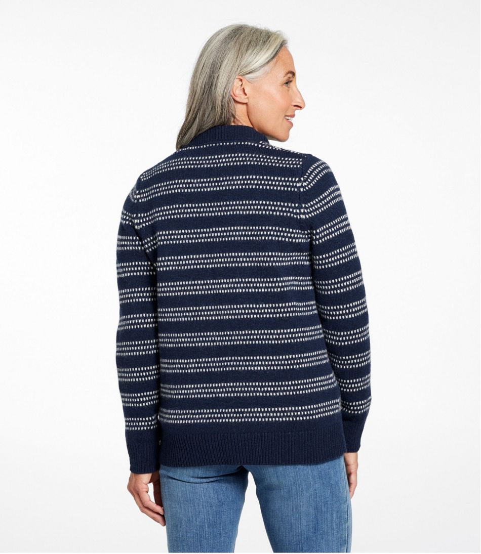 L.L.BeanWomen's Bean's Classic Ragg Wool Sweater, Button-Front Cardigan Novelty