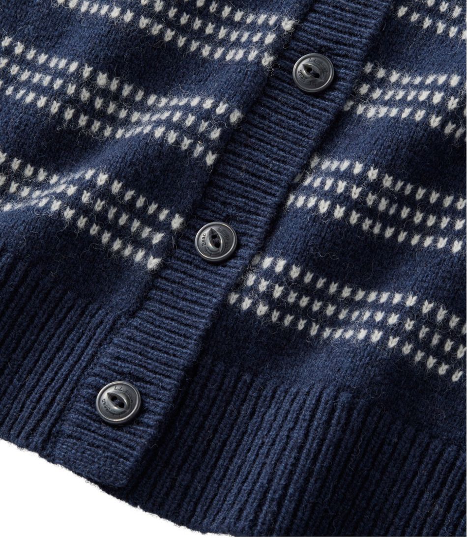 L.L.BeanWomen's Bean's Classic Ragg Wool Sweater, Button-Front Cardigan Novelty