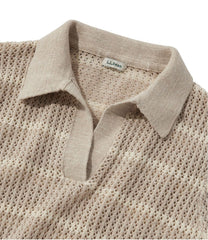 L.L.BeanWomen's Organic Cotton Slub Pointelle Sweater, Polo
