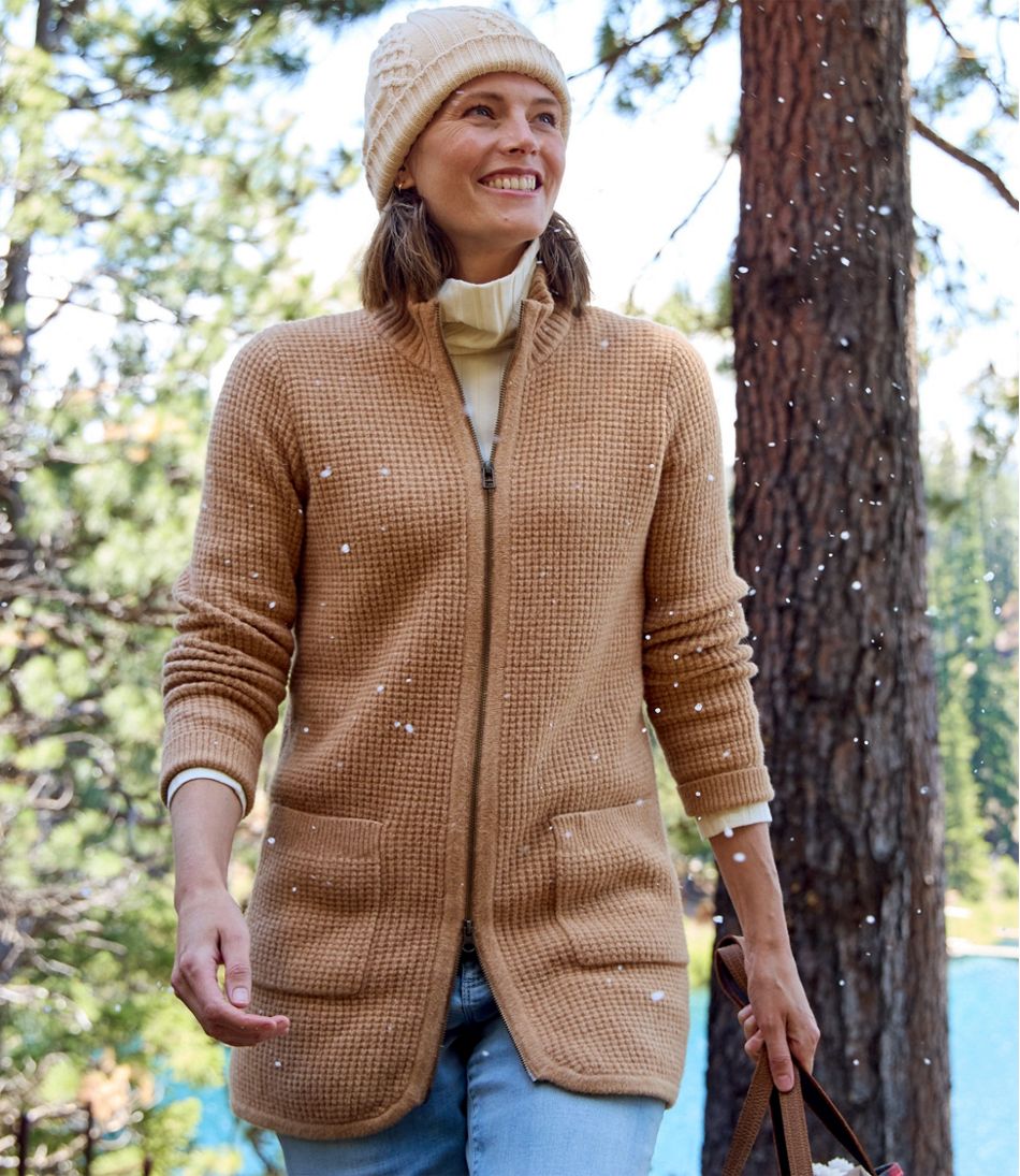 L.L.BeanWomen's SuperSoft Waffle Sweater, Coatigan