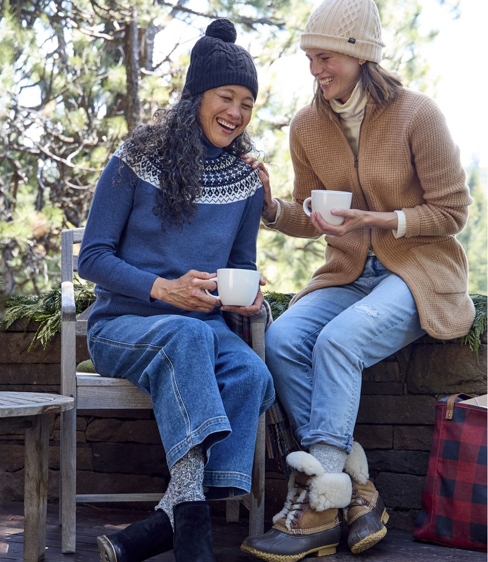 L.L.BeanWomen's SuperSoft Waffle Sweater, Coatigan