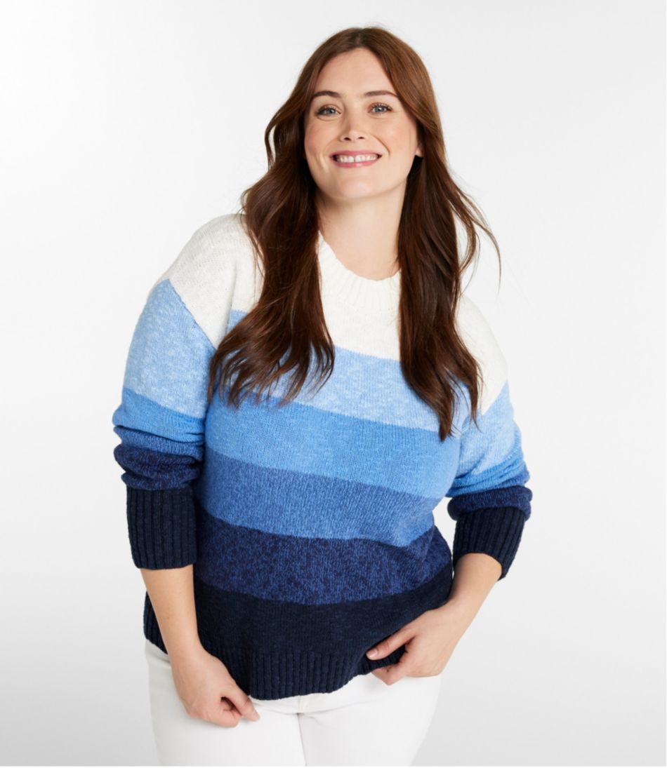 L.L.BeanWomen's Cotton Ragg Sweater, Crewneck Stripe
