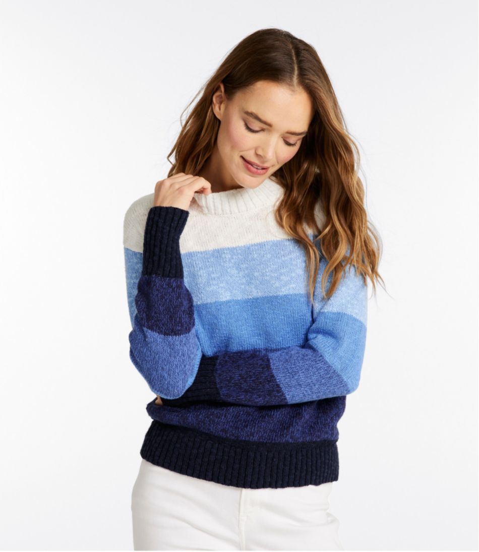 L.L.BeanWomen's Cotton Ragg Sweater, Crewneck Stripe