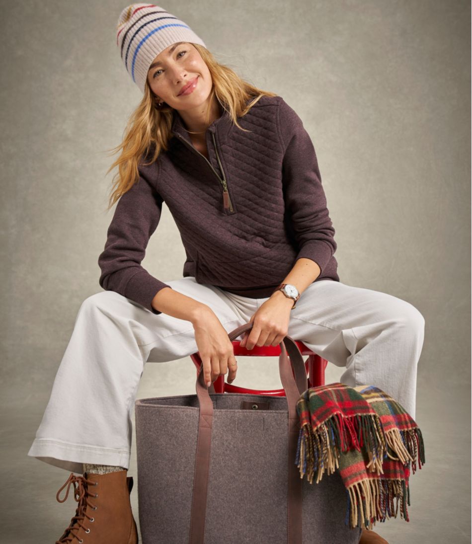 L.L.BeanWomen's Quilted Quarter-Zip Pullover