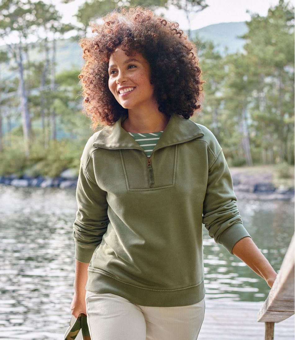 L.L.BeanWomen's Sunwashed Sweats, Quarter-Zip