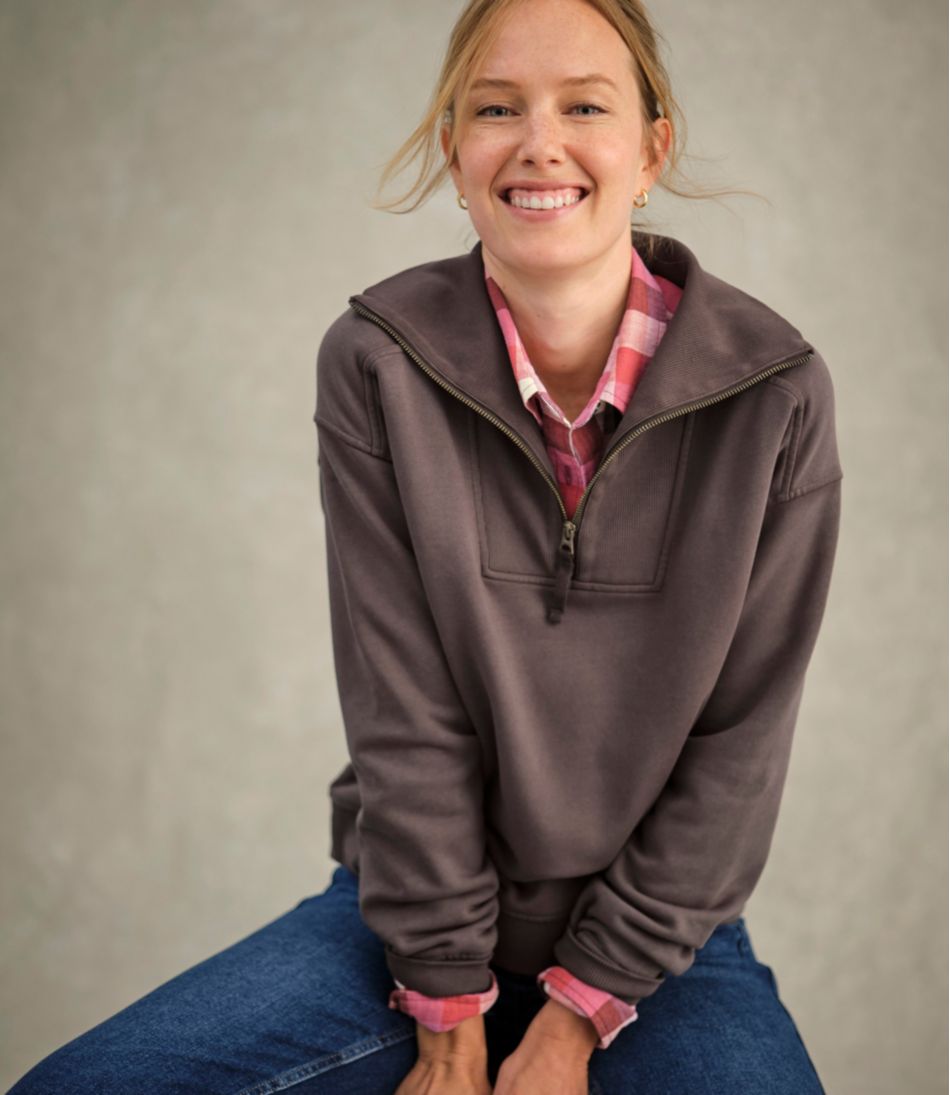 L.L.BeanWomen's Sunwashed Sweats, Quarter-Zip