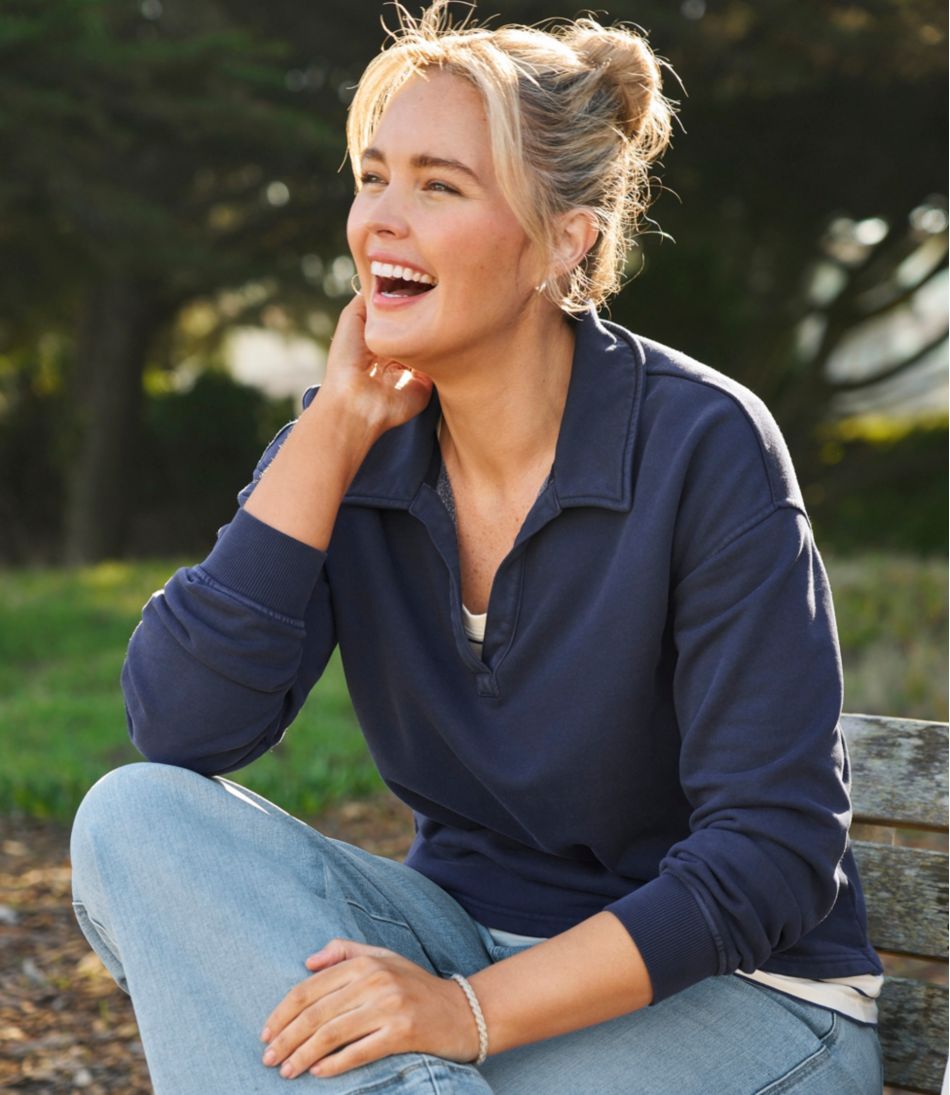 L.L.BeanWomen's Sunwashed Sweats, Splitneck Polo