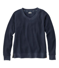 L.L.BeanWomen's Birchwood Brushed Waffle Top, V-Neck