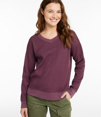 L.L.BeanWomen's Birchwood Brushed Waffle Top, V-Neck