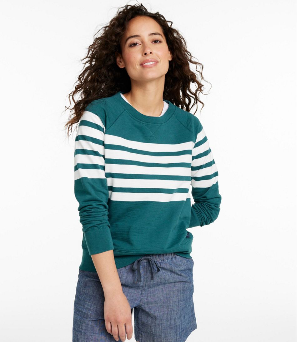 L.L.BeanWomen's Peaks Island Crewneck, Stripe