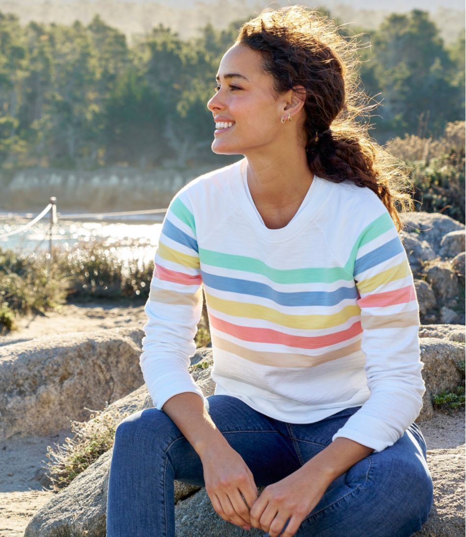 L.L.BeanWomen's Peaks Island Crewneck, Stripe