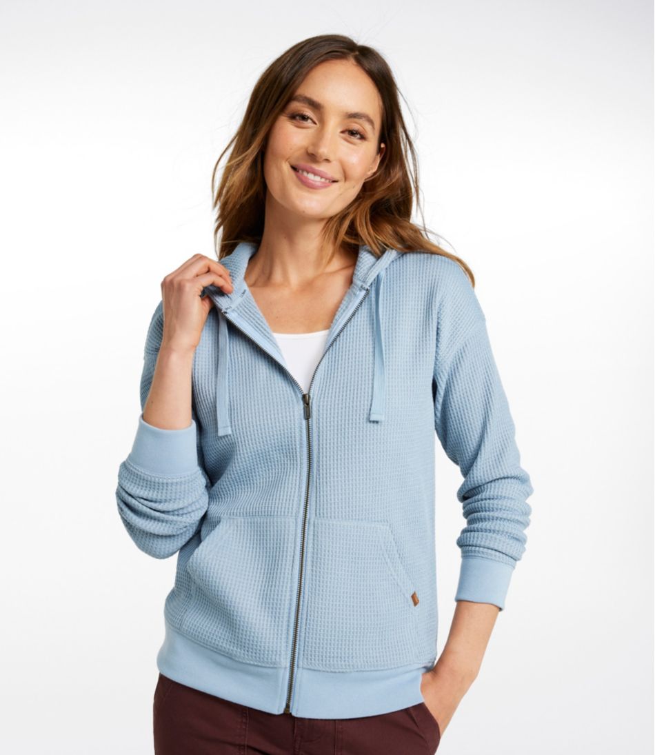 L.L.BeanWomen's Birchwood Brushed Waffle Full-Zip Hoodie