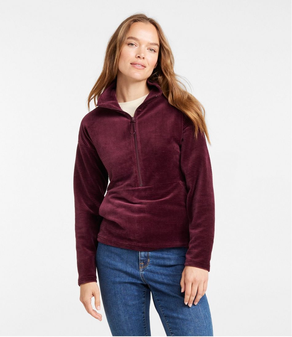 L.L.BeanWomen's Soft Stretch Corduroy Pullover, Half-Zip