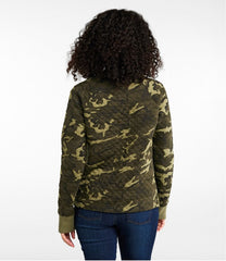 L.L.BeanWomen's Quilted Sweatshirt, Crewneck Pullover Print