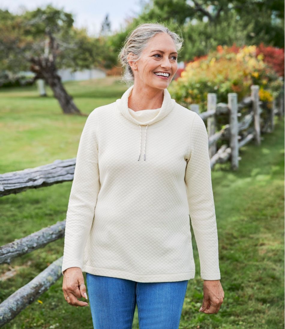 L.L.BeanWomen's SoftLight Quilted Top, Funnelneck Pullover