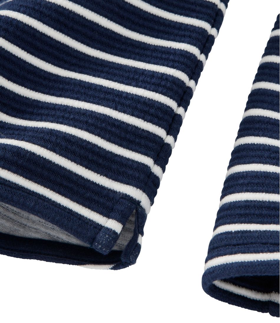 L.L.BeanWomen's Lakewashed Double-Knit Quarter-Snap, Stripe