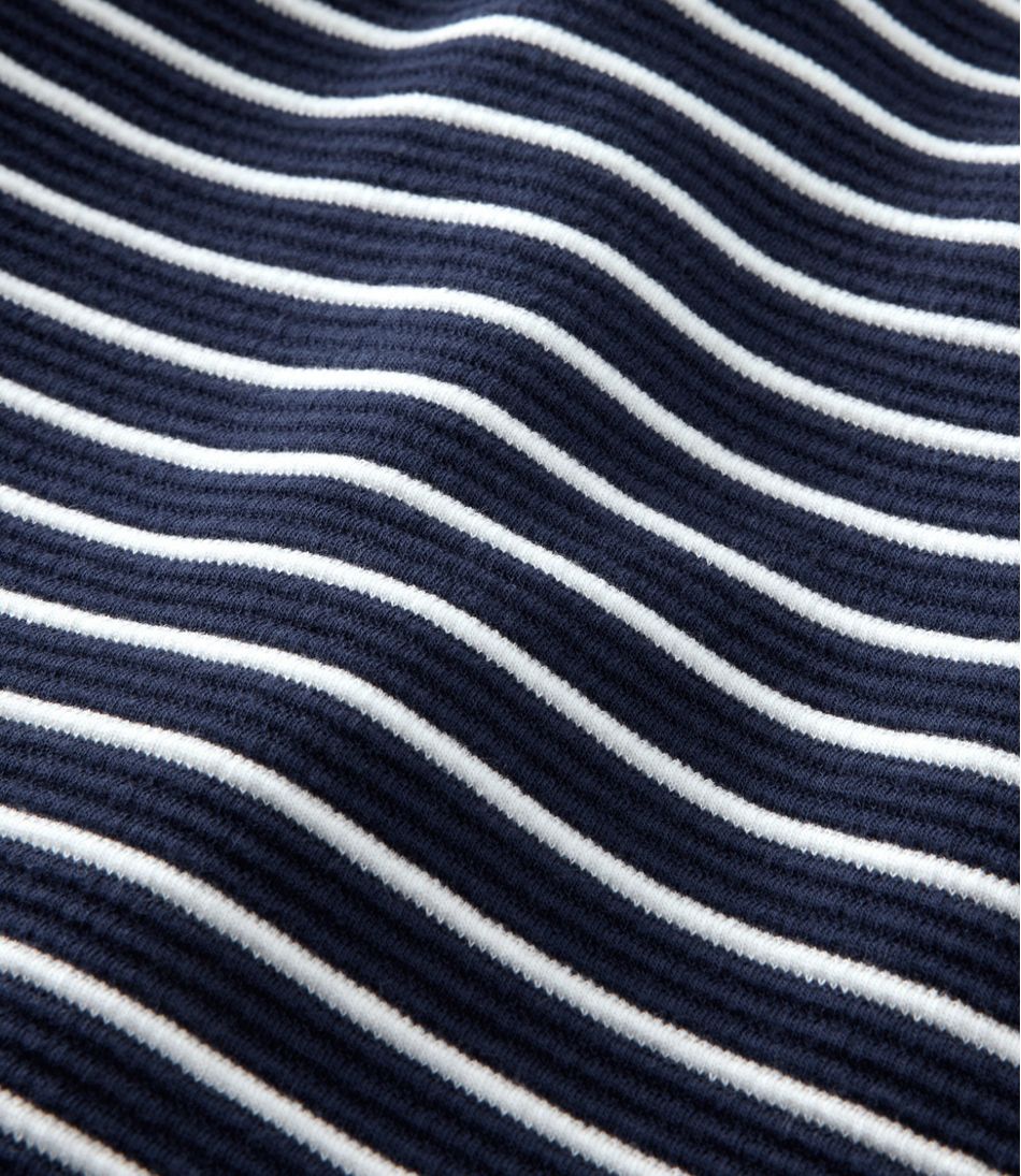 L.L.BeanWomen's Lakewashed Double-Knit Quarter-Snap, Stripe