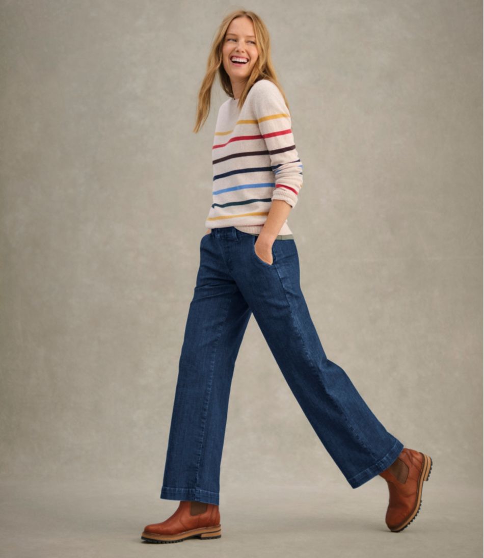 L.L.BeanWomen's True Shape Jeans, High-Rise Wide-Leg Trouser