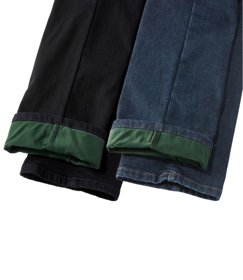 L.L.BeanWomen's True Shape Jeans, High-Rise Straight-Leg Fleece-Lined