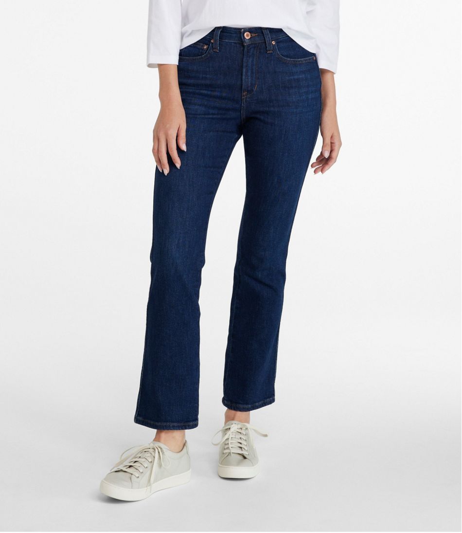 L.L.BeanWomen's Everyday Stretch Jeans, High-Rise Mini Bootcut Ankle