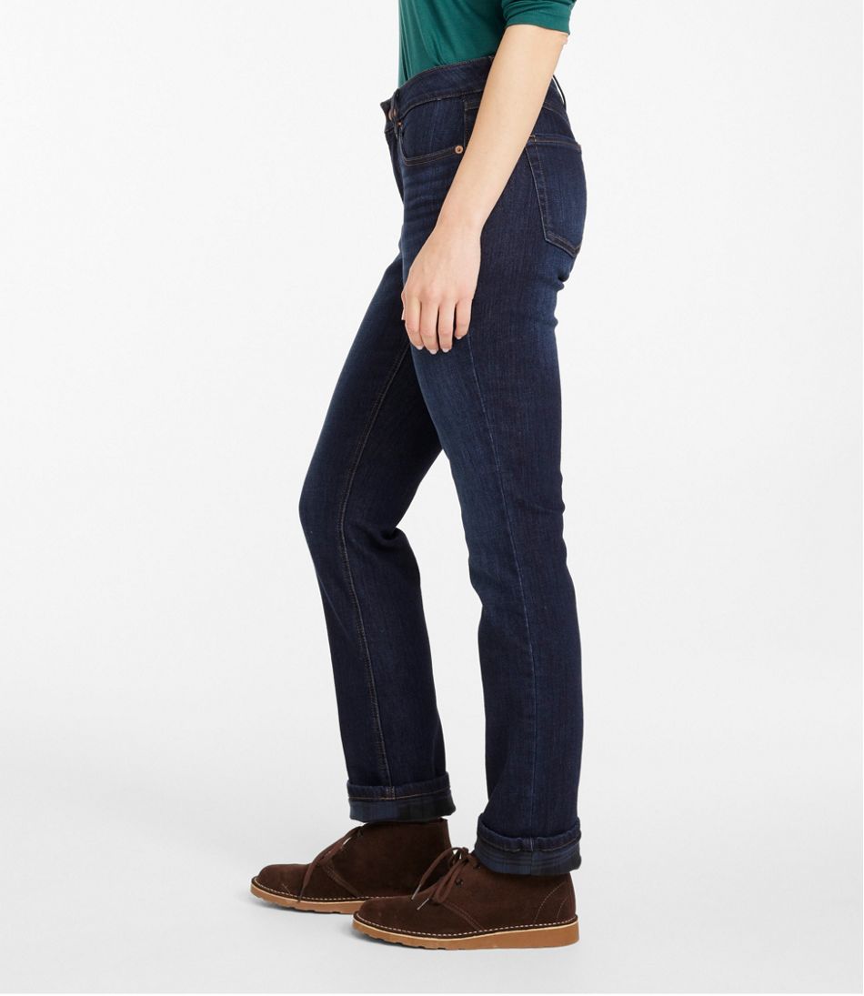 L.L.BeanWomen's BeanFlex® Jeans, Mid-Rise Straight-Leg Lined