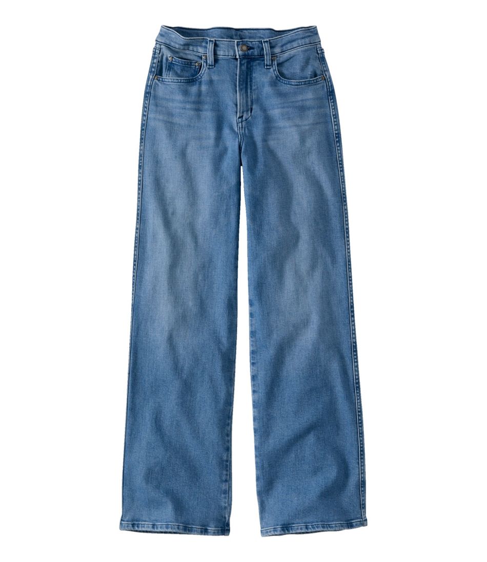 L.L.BeanWomen's Everyday Stretch Jeans, High-Rise Relaxed Wide-Leg