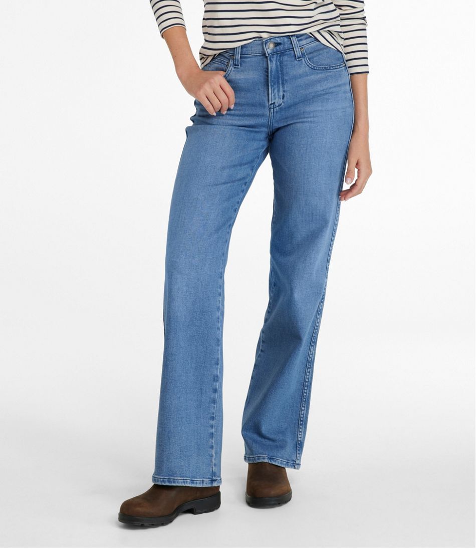 L.L.BeanWomen's Everyday Stretch Jeans, High-Rise Relaxed Wide-Leg