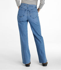 L.L.BeanWomen's Everyday Stretch Jeans, High-Rise Relaxed Wide-Leg