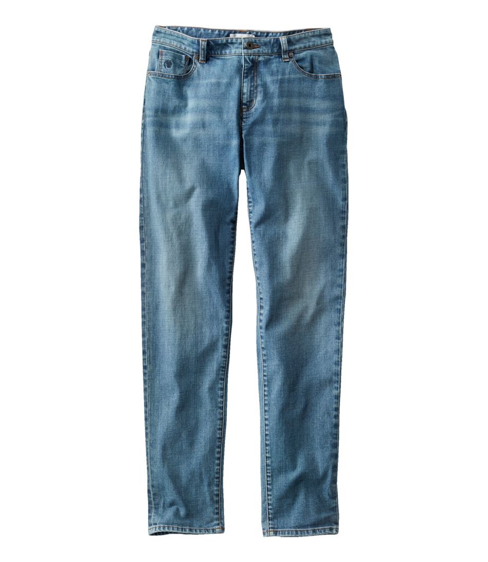 L.L.BeanWomen's Signature Organic Denim Boyfriend Jeans, Low-Rise Straight-Leg