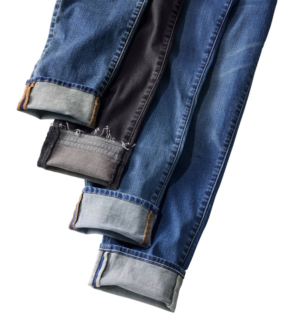 L.L.BeanWomen's Signature Organic Denim Boyfriend Jeans, Low-Rise Straight-Leg